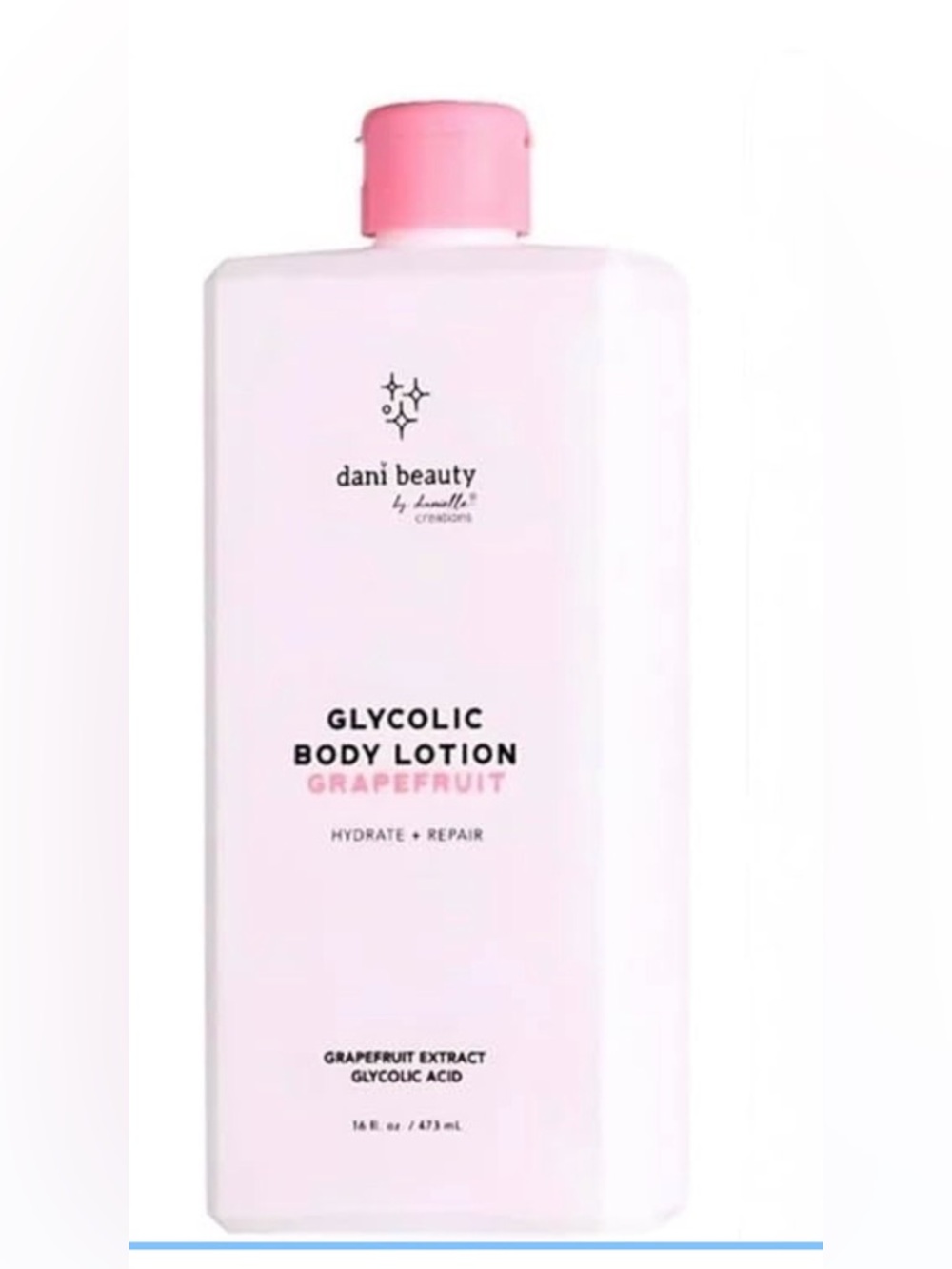 New! Dani Beauty Glycolic Body Lotion, Grapefruit, Hydrate + Repair, 16 fl oz